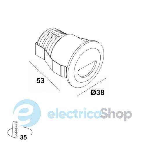 Точечный светильник LTX IN WALL R LED 3000K 2,1W (01.3853.R2.830.WH)