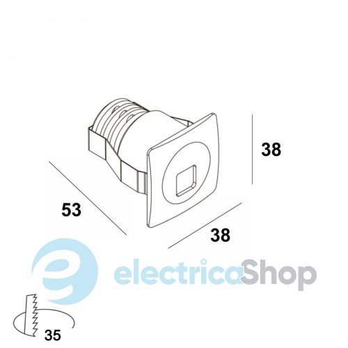 Точковий світильник  LTX IN WALL S LED 3000K 2,1W (01.3853.S2.830.WH)