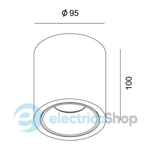 Накладной светильник LTX ROLL LED 10W, 3000K (02.0800.10.930.BK)