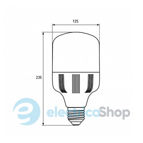 Светодиодная лампа EUROELECTRIC высокомощная 50W E40 6500K LED-HP-50406(P)