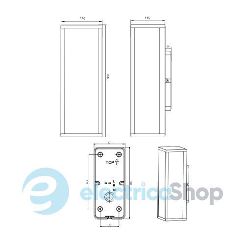 Уличный настенный светильник TRIO GARONNE 201860286