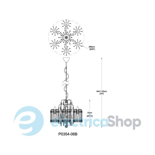 Люстра Zuma Line LUCAS P0354-06B-F4QL