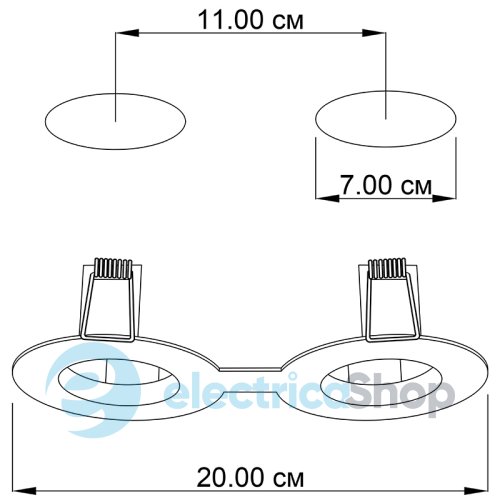 Врізний точковий світильник ImperiumLight Nerdy 386220.01.01