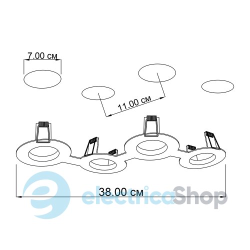 Врізний точковий світильник ImperiumLight Nerdy 386438.01.01