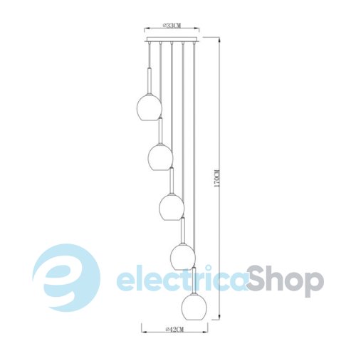 Підвісний світильник Zuma Line MONIC MD1629-5B Copper