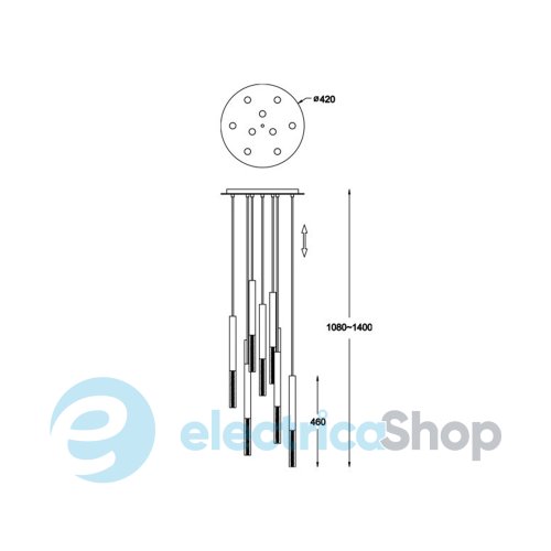 Подвесной светильник Zuma Line ONE P0461-09L-B5S8