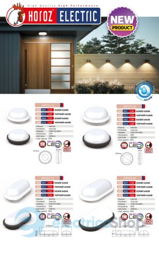 Вуличний світильник Horoz AYDOS-15 15W 400-012-125 6400К LED чорний