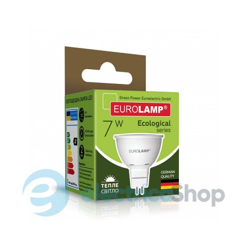 Точечная светодиодная лампа Eurolamp LED ЕКО серия "P" MR16 7W GU5.3 3000K LED-SMD-07533(P)