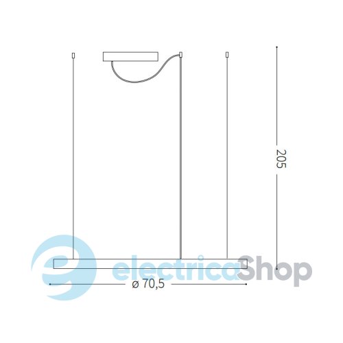 Підвісний світильник Ideal Lux ORACLE SLIM D70 229485