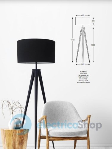Торшер Zuma Line TS-170429F-BK MARESCA
