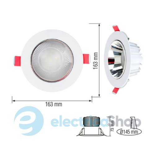 Світильник врізний Horoz LUCIA-30 30W 6400К 016-046-0030-010 LED