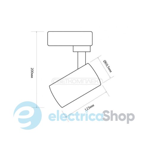 Трековый светильник Светкомплект TR-D 020 4200K 20W BK LED