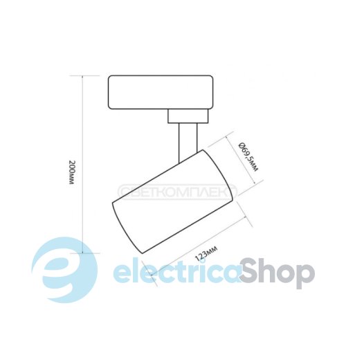 Трековий світильник Светкомплект TR-D 020 4200K 20W WH LED