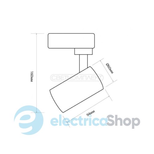 Трековый светильник Светкомплект TR-D 012 4200K 12W WH LED