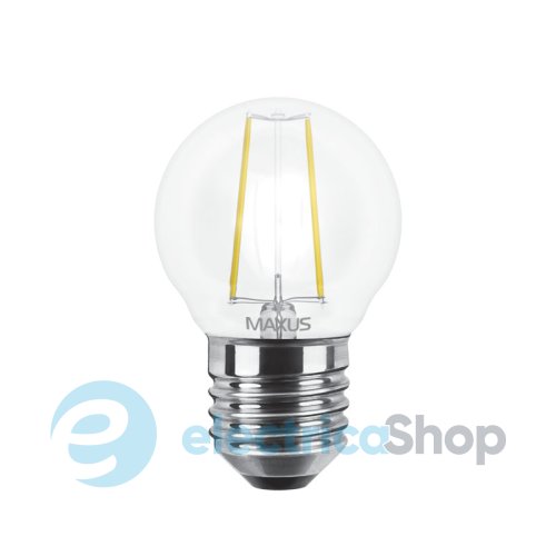 Лампа светодиодная MAXUS 1-LED-546-01 G45 4W яркий свет E27 4100K (filam)