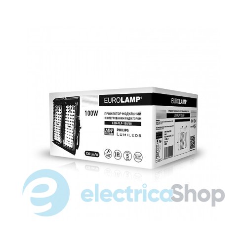 Прожектор модульний EUROLAMP LED з інтегрованим радіатором 100W 5000K