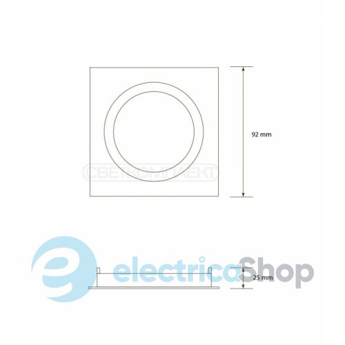 Точковий врізний світильник Светкомплект HDL-AT 10 MWH Slim (1 Box 3 Psc) Білий