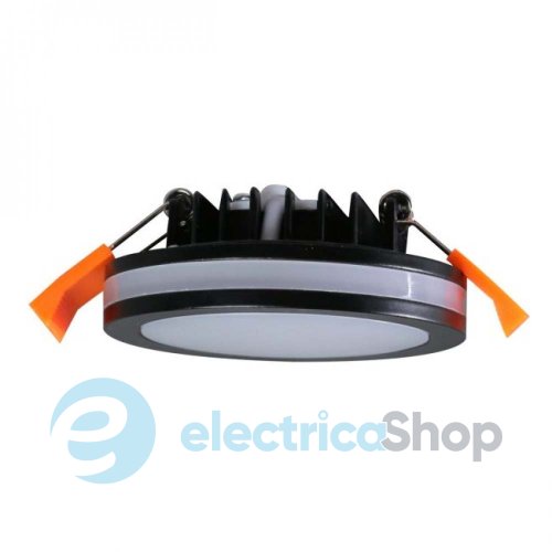 Світильник точковий врізний Светкомплект LED SDF 07R 7W 4500K BK чорний