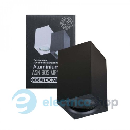 Накладной точечный светильник Светкомплект ASN 60S MR16 BK Black