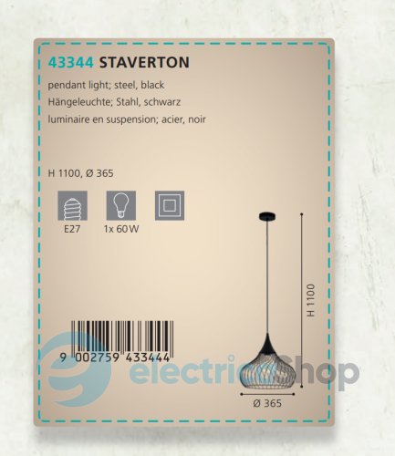 Люстра Eglo STAVERTON (43344)