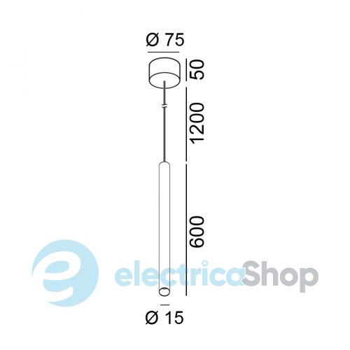 Підвісний світильник LTX TUB XS P LED 2,4W 3000К (03.0160.2.930.WH)