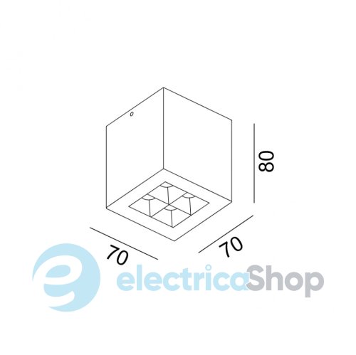 Уличный накладной светильник LTX BIM70 S 8,4W LED темно-серый (08.1112.8.930.GR.36°)