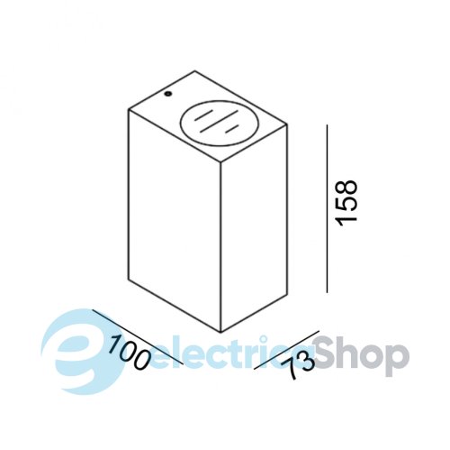 Вуличний настінний світильник LTX GRAPH2 GU10 max 2x7W LED, графіт (08.2010.14.000.GR)