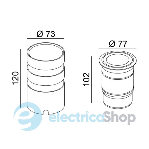 Вбудований вуличний світильник LTX UPP77 WW LED 6,2W 3000К (08.4012.6.930.SS.WW)