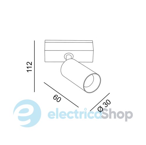 Трековый светильник LTX IN LINE TUB S A 60 LED 6W, 3000К латунь (06.0361.8.930.BR)