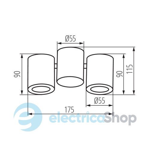 Спотовый светильник Kanlux BLURRO 2xGU10 CO-B 32952