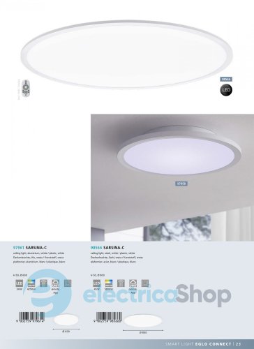 Стельовий світильник Eglo SARSINA 98566 RGB+TW