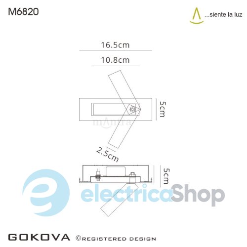 Настенный светильник Mantra Gokova 6820