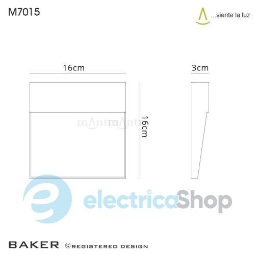 Уличный настенный светильник Mantra Baker 7015 6W LED