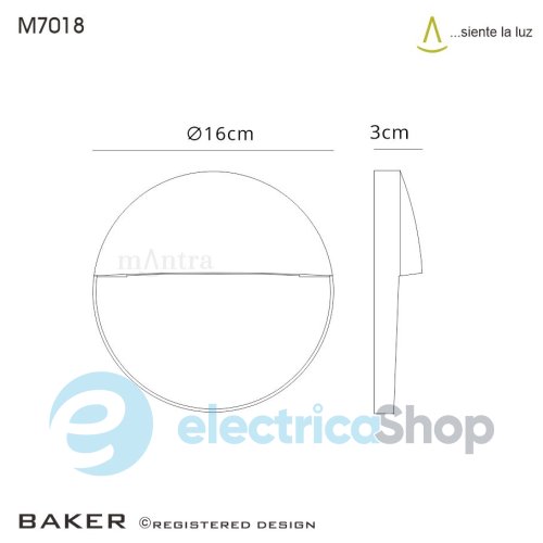 Вуличний настінний світильник Mantra Baker 7018 6W LED