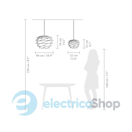 Светильник UMAGE Carmina Mini misty grey 2079