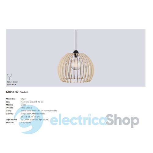 Підвісний світильник Nordlux CHINO 40 84843014