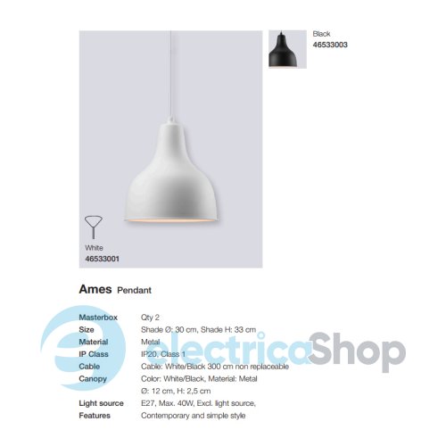 Підвісний світильник Nordlux AMES 46533003