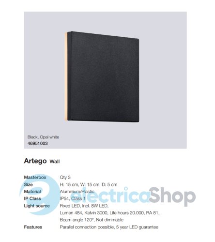 Вуличний світильник Nordlux ARTEGO 46951003 LED