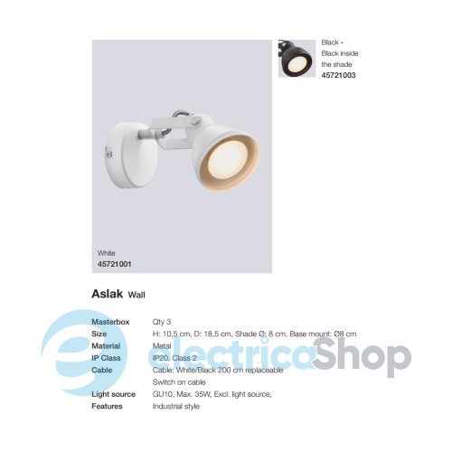 Спот Nordlux ASLAK 45721003