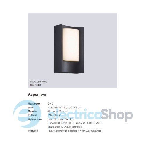 Уличный светильник Nordlux ASPEN 46981003 LED