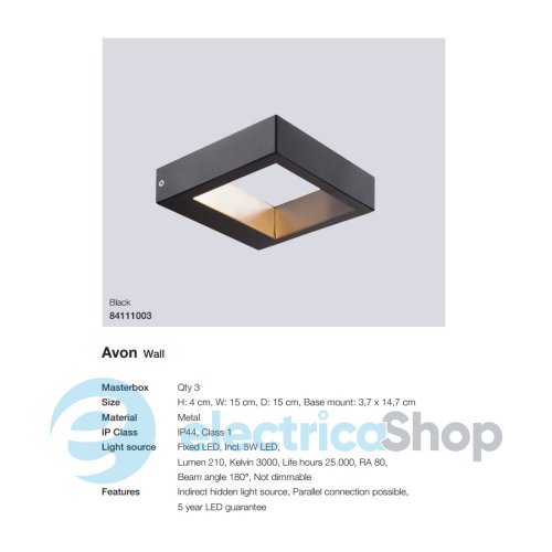 Вуличний світильник Nordlux AVON 84111003 LED