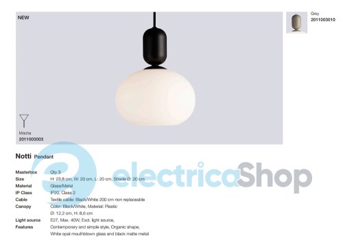 Підвісний світильник Nordlux NOTTI 2011003010