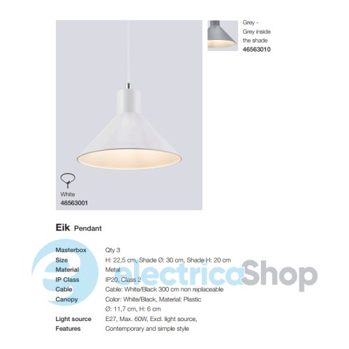 Підвісний світильник Nordlux EIK 46563010