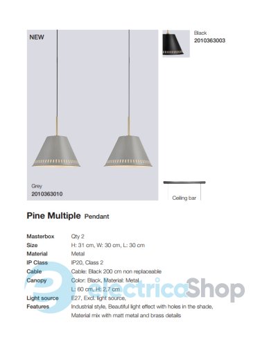Підвісний світильник Nordlux PINE 2-Kit 2010363010