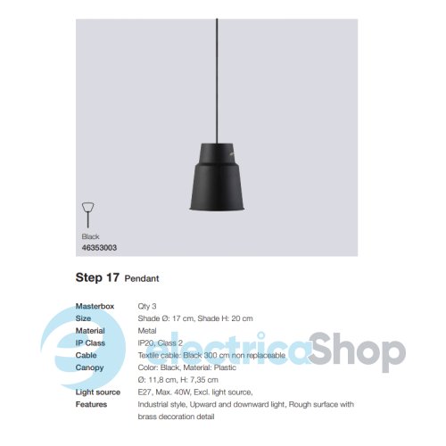 Підвісний світильник Nordlux STEP 17 46353003