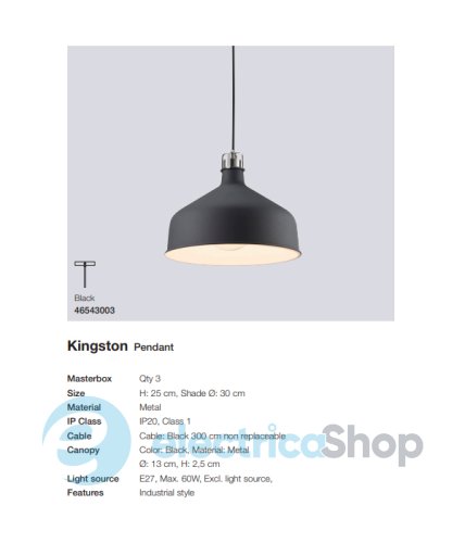 Підвісний світильник Nordlux KINGSTON 46543003