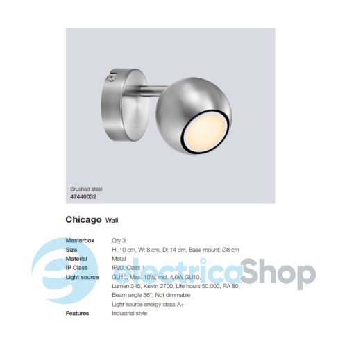 Спот Nordlux 47440032 CHICAGO