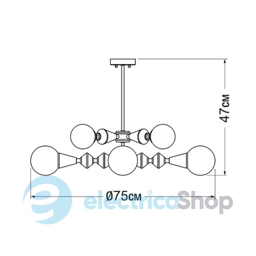 Люстра PikArt Dome V8 horizontal (5990-1)