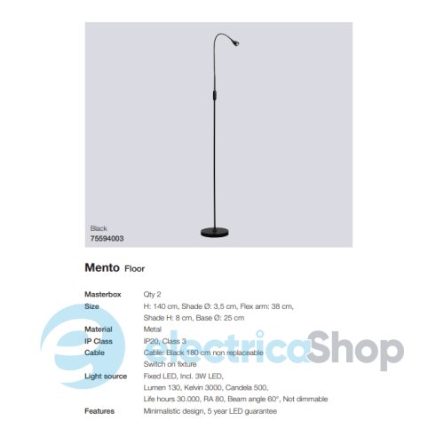 Торшер Nordlux MENTO 75594003