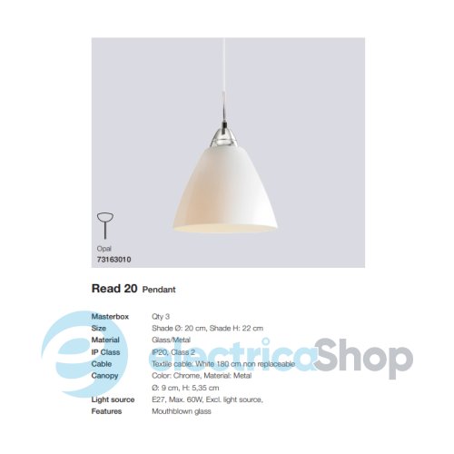 Підвісний світильник Nordlux READ 20 73163010